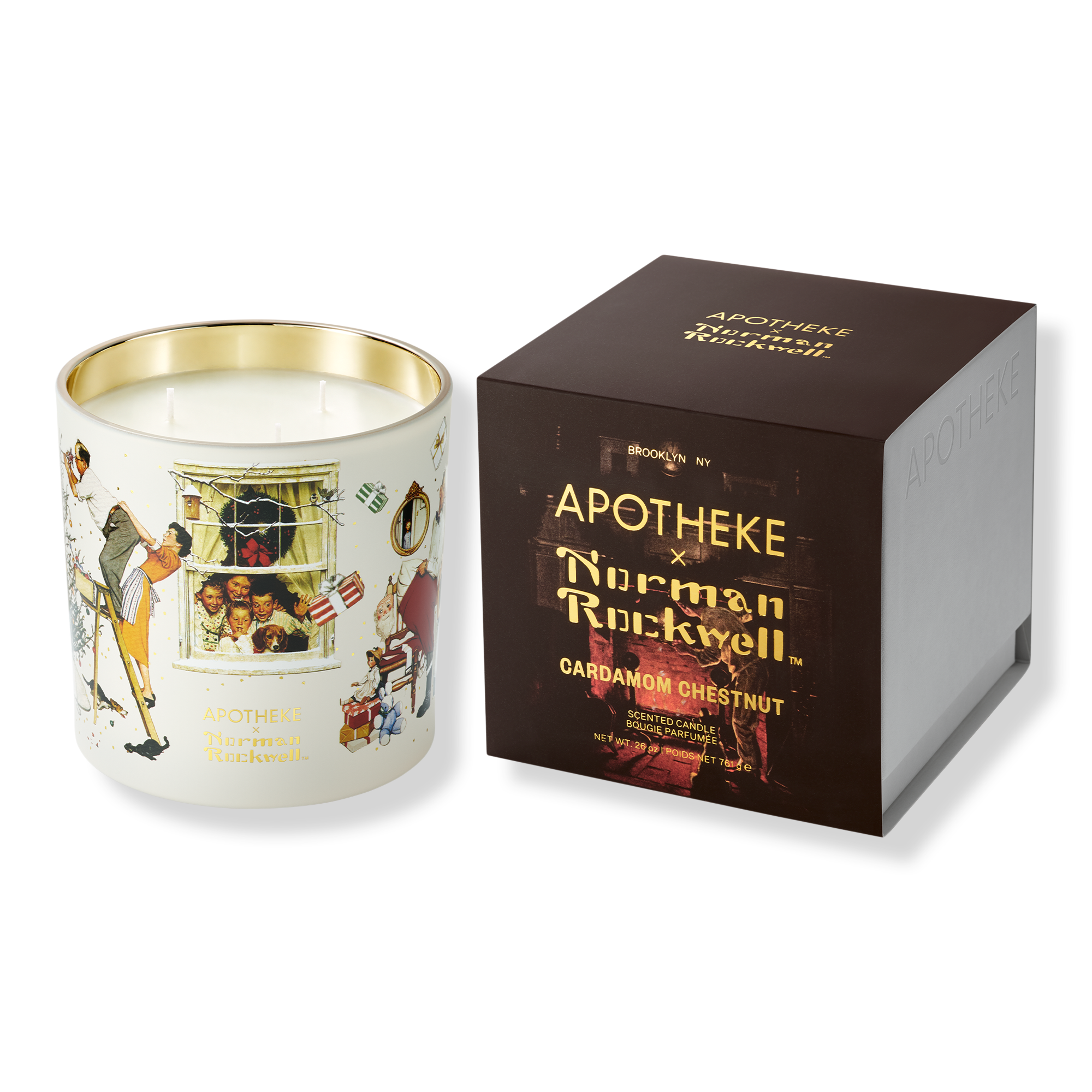 APOTHEKE Cardamom Chestnut Norman Rockwell Scented Candle #1
