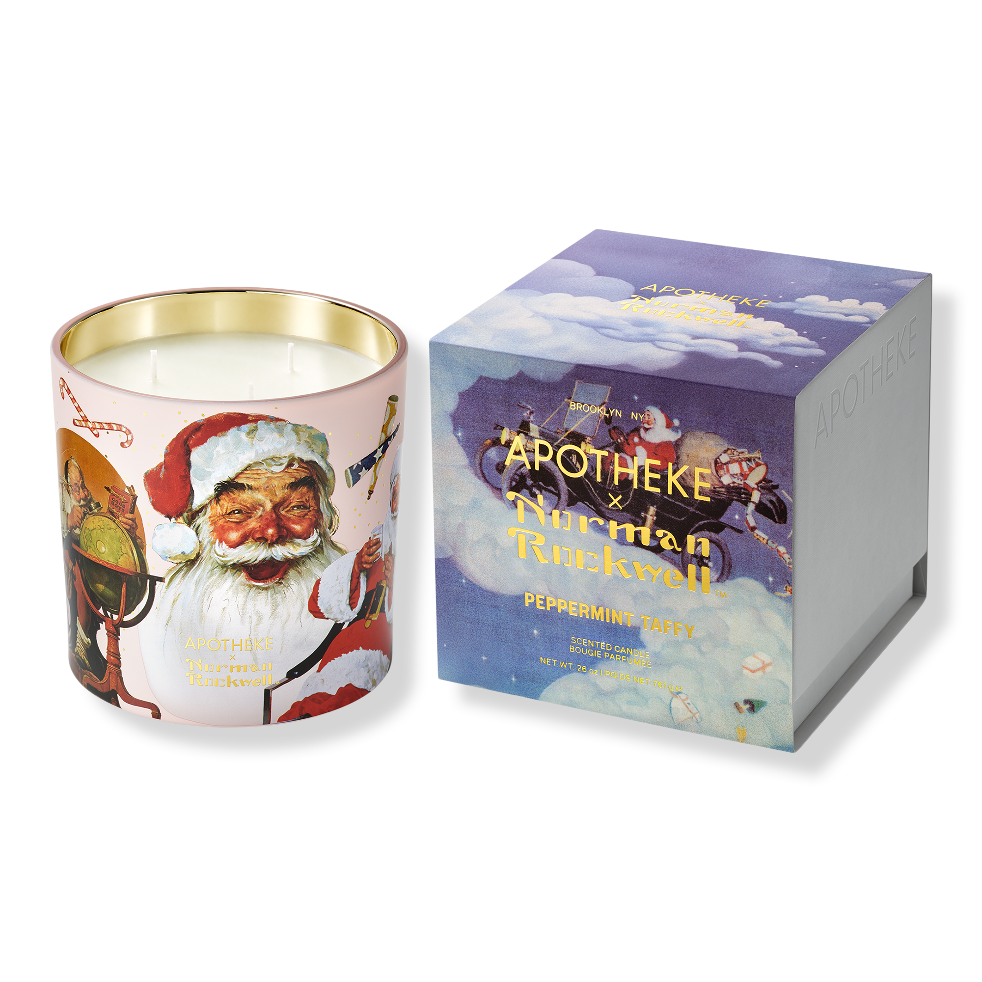 APOTHEKE Peppermint Taffy Norman Rockwell Scented Candle #1