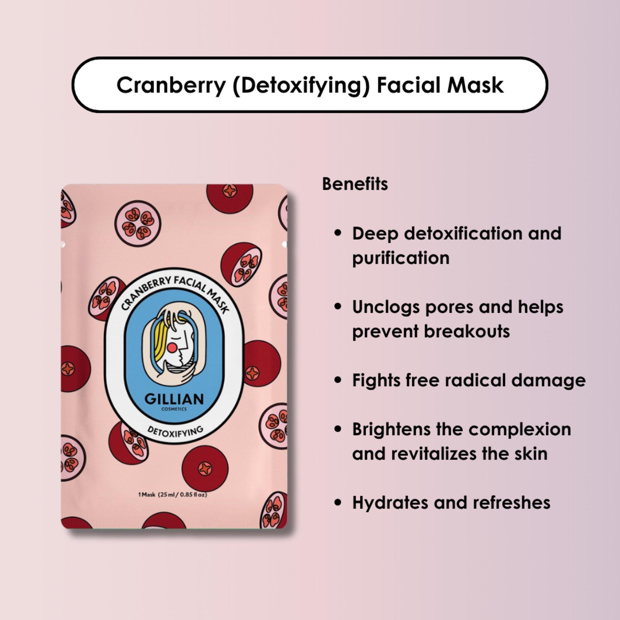 Gillian Cosmetics Cranberry Detoxifying Sheet Mask — фото 2