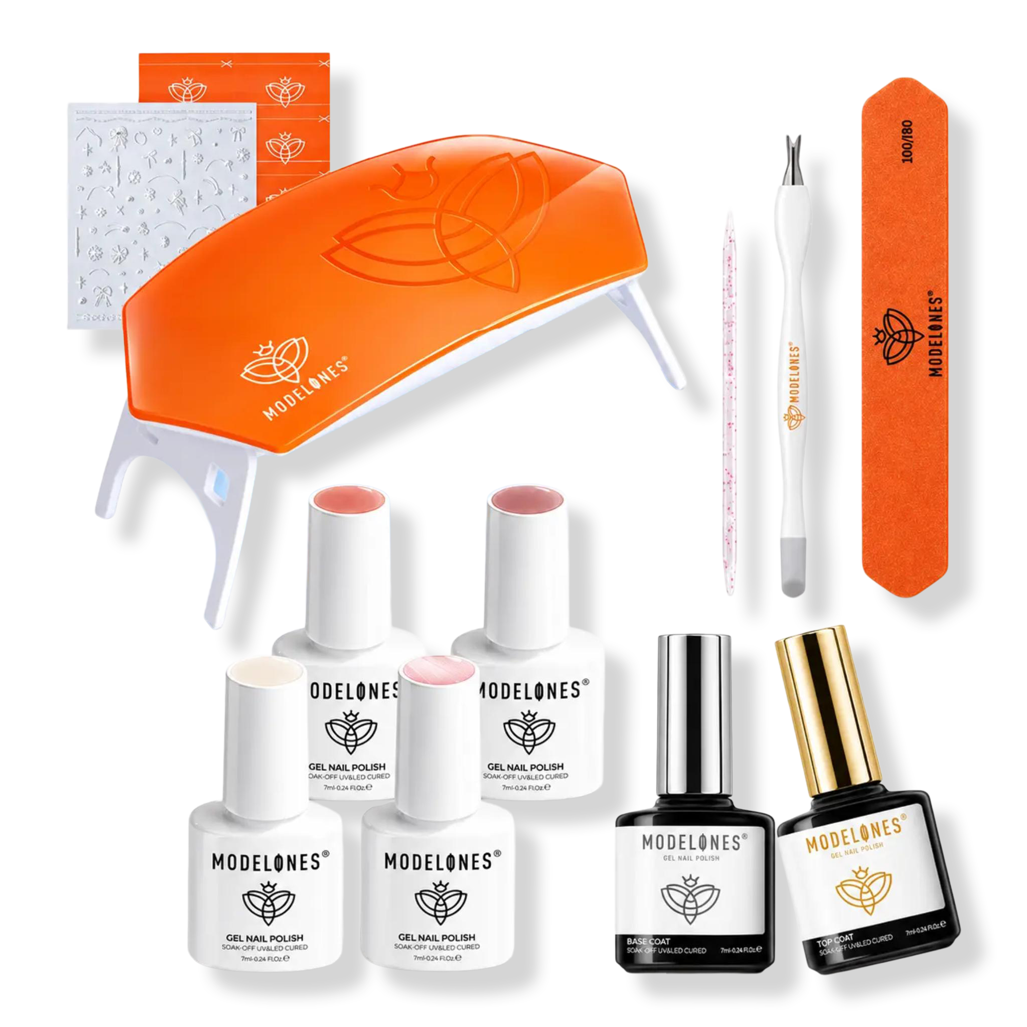 Modelones Mini Salon 21-Piece Romantic Neutrals Gel Manicure Kit #1