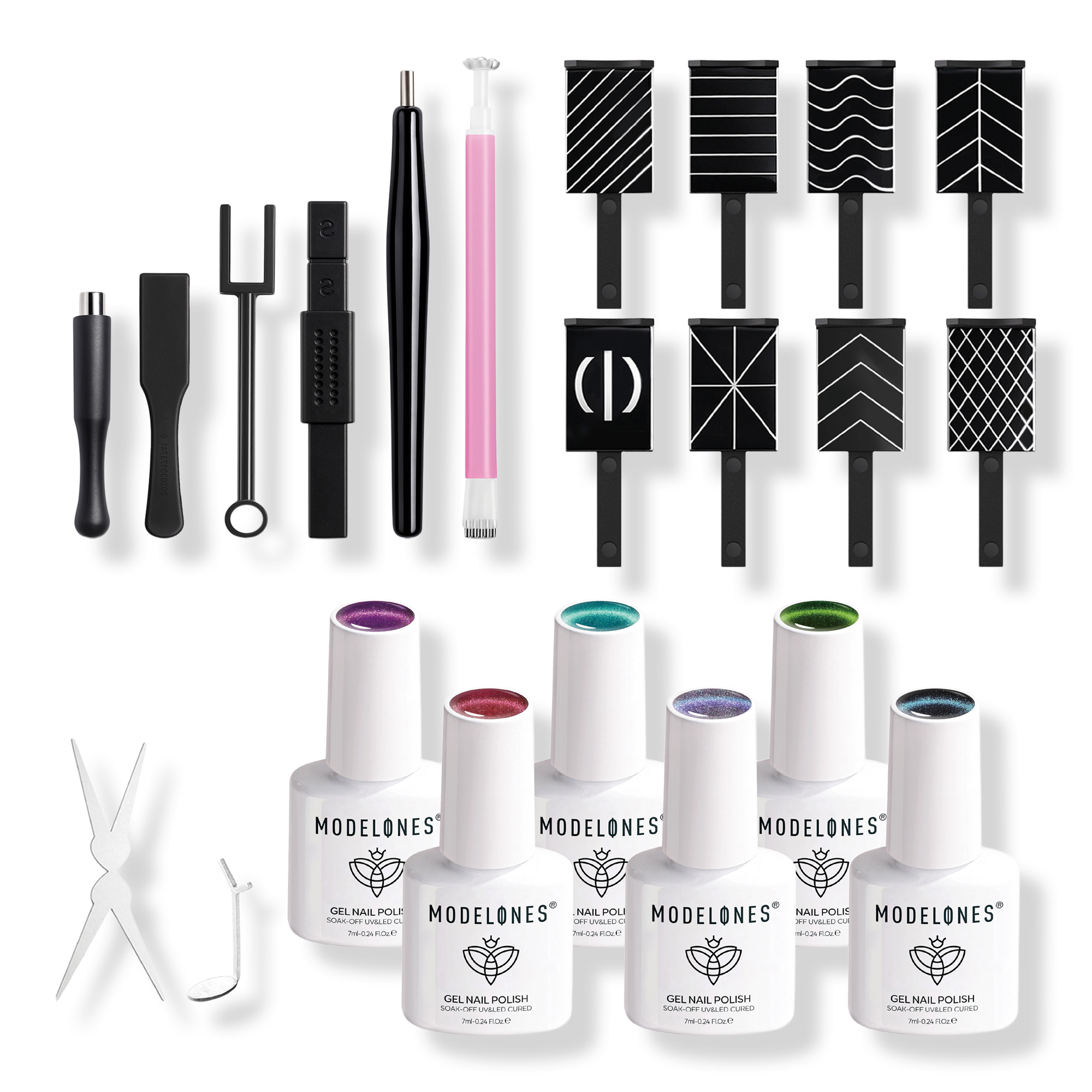 Modelones Cosmic Cat Eye 22-Piece Magnetic Gel Polish & Nail Art Tool Set #1