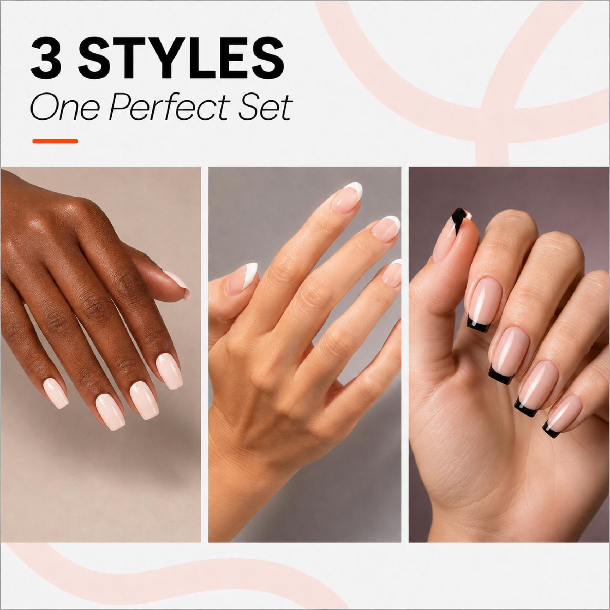 Modelones Nude Ambition 3-Style Press-On Nail Collection — фото 2