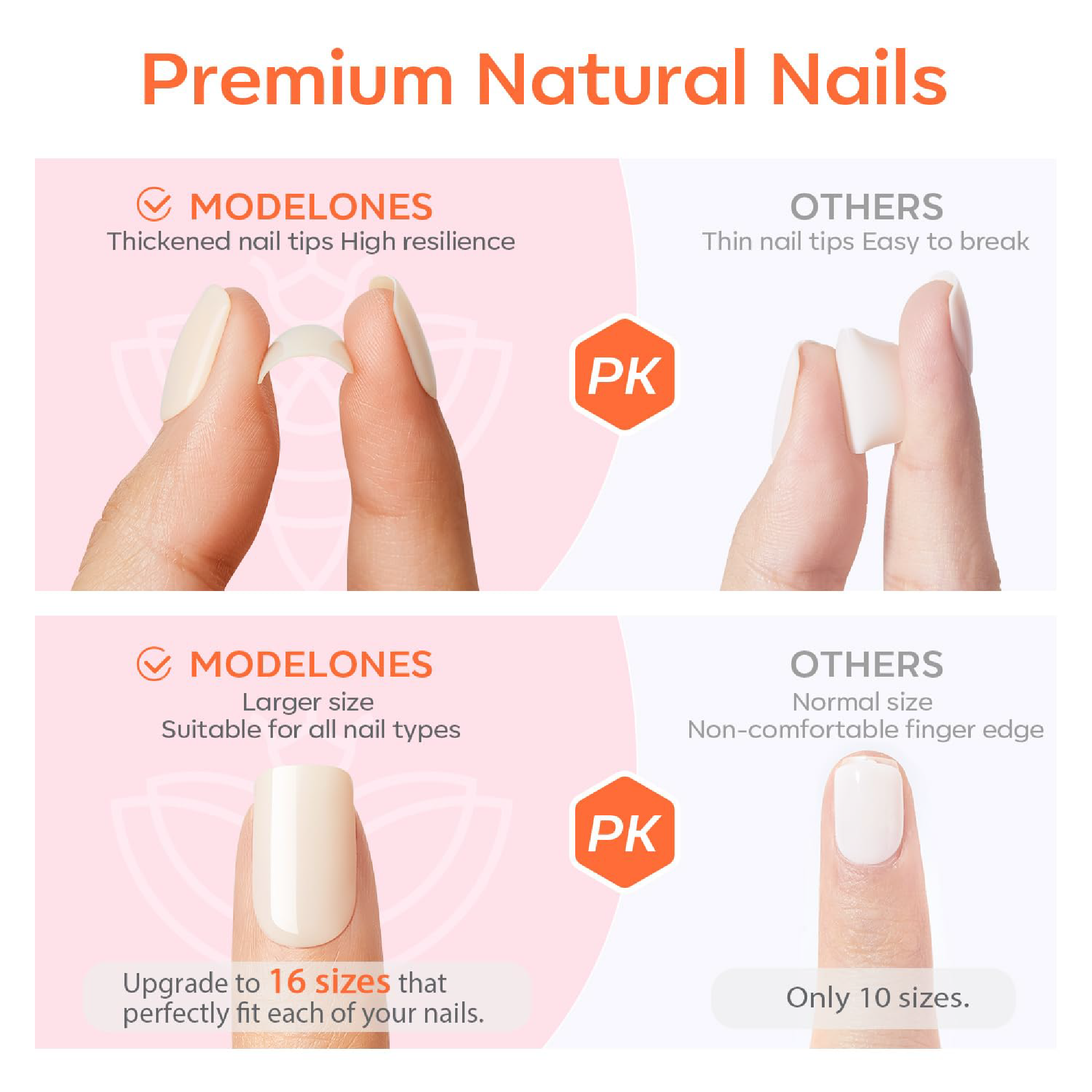 Modelones Nude Ambition 3-Style Press-On Nail Collection — фото 3