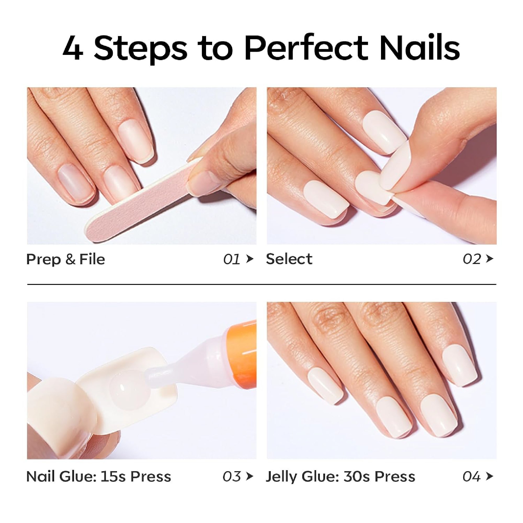 Modelones Nude Ambition 3-Style Press-On Nail Collection — фото 5