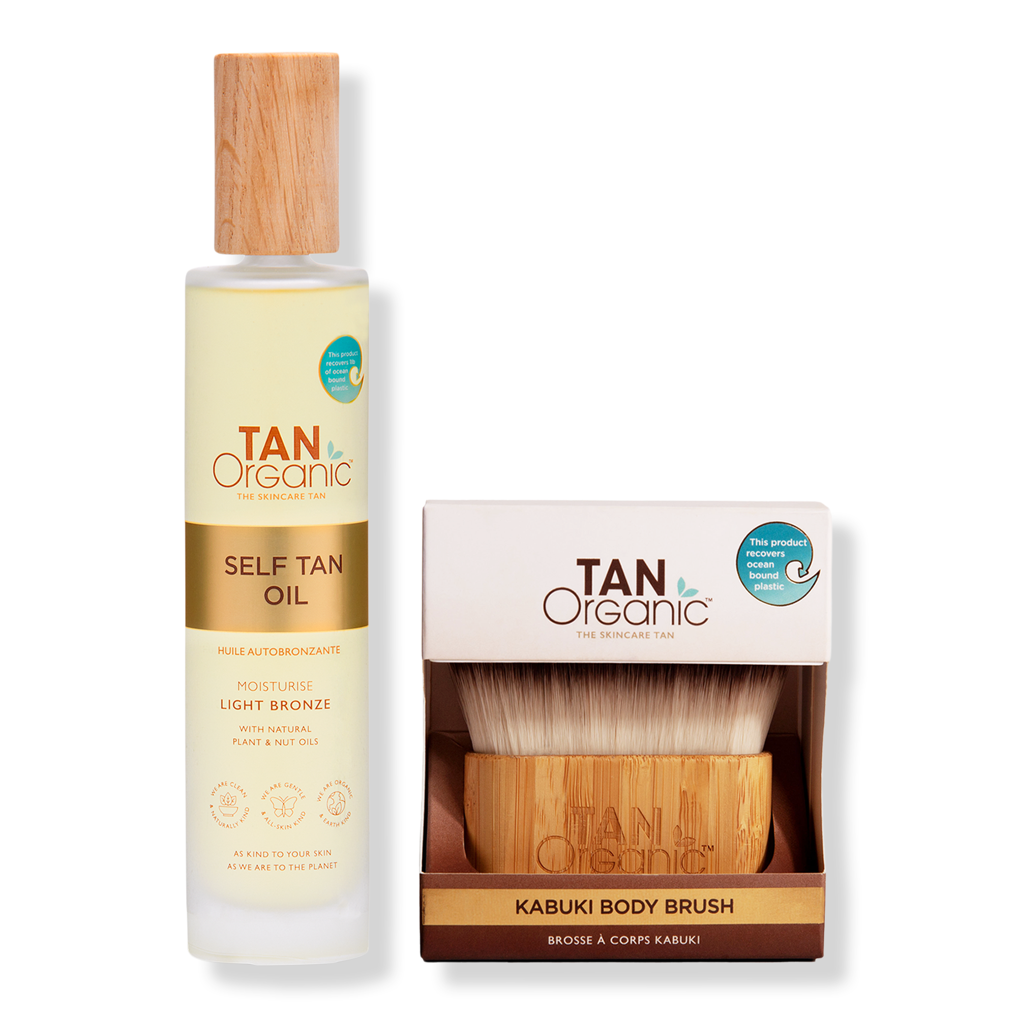 TanOrganic Self Tan Oil + Kabuki Body Brush