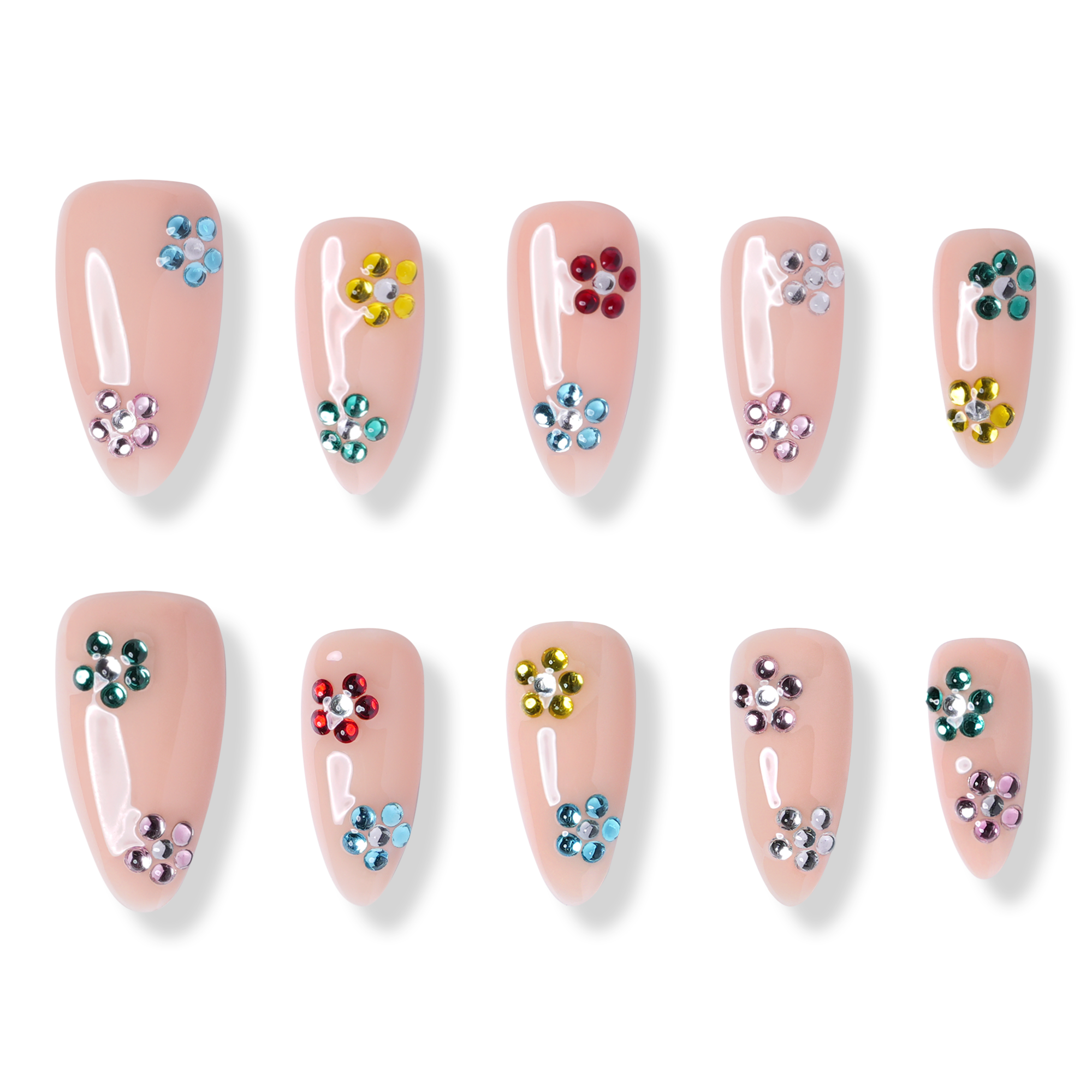 3H Nails Nashville - Medium Almond Press-On Nails #1