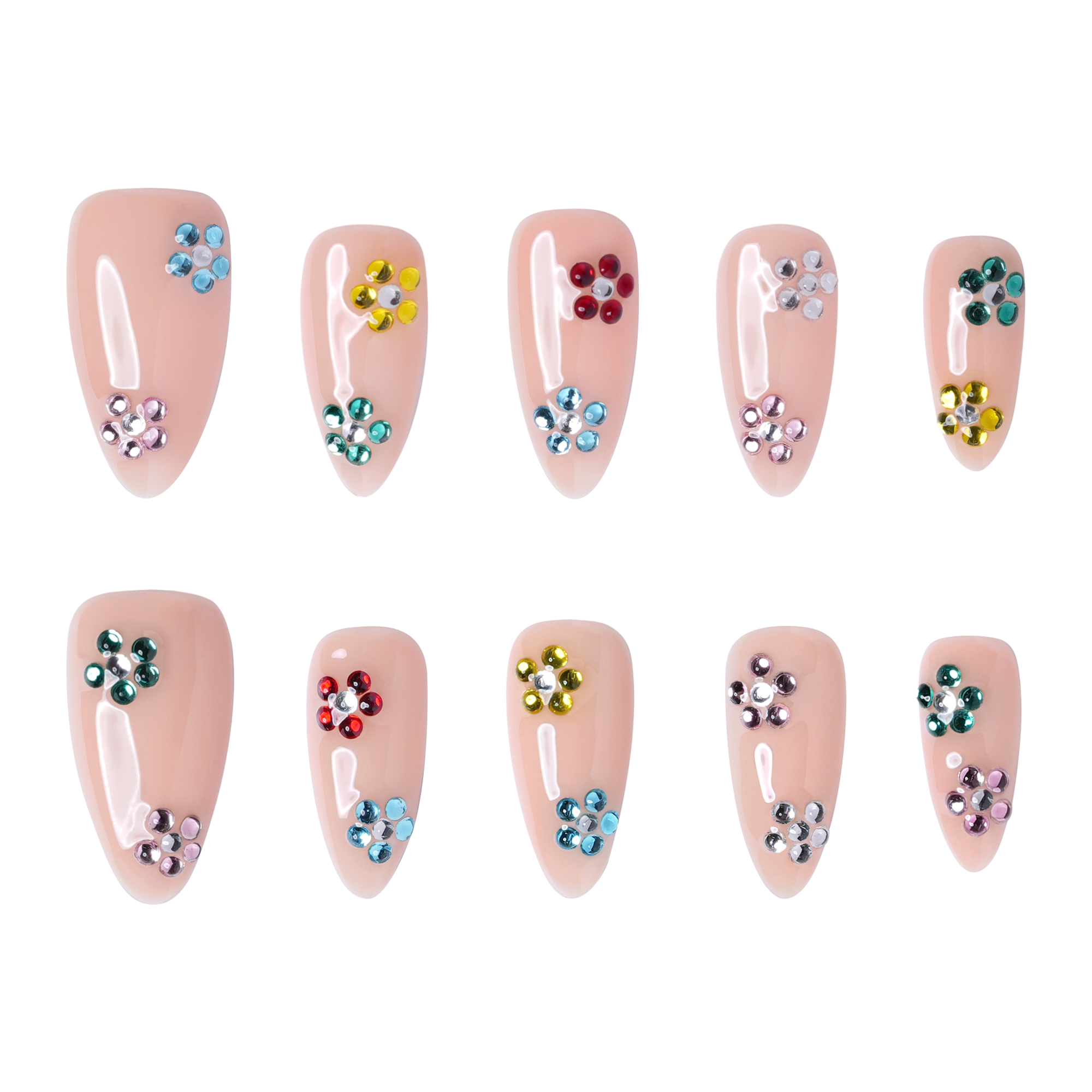 3H Nails Nashville - Medium Almond Press-On Nails — фото 2