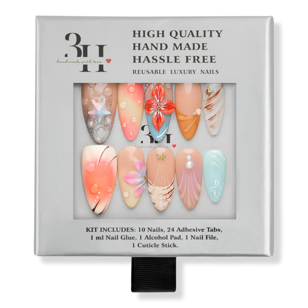 3H Nails Maui - Medium Almond Press-On Nails #1