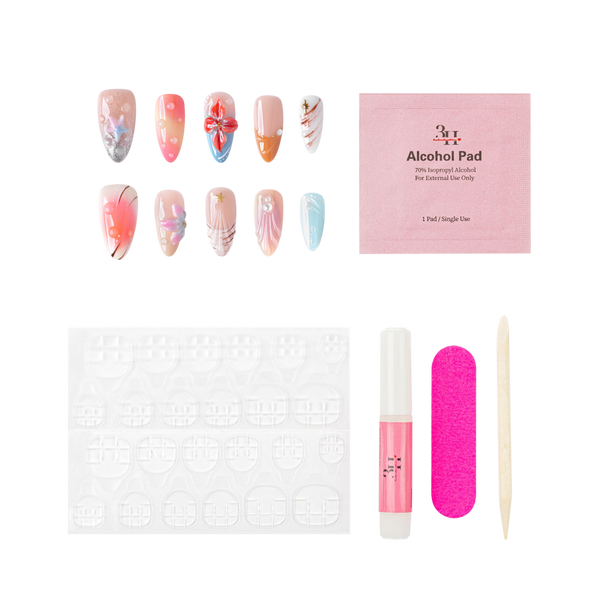 3H Nails Maui - Medium Almond Press-On Nails #5