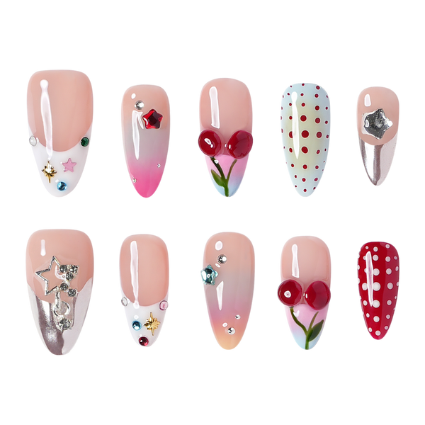 3H Nails NYC - Medium Almond Press-On Nails #2