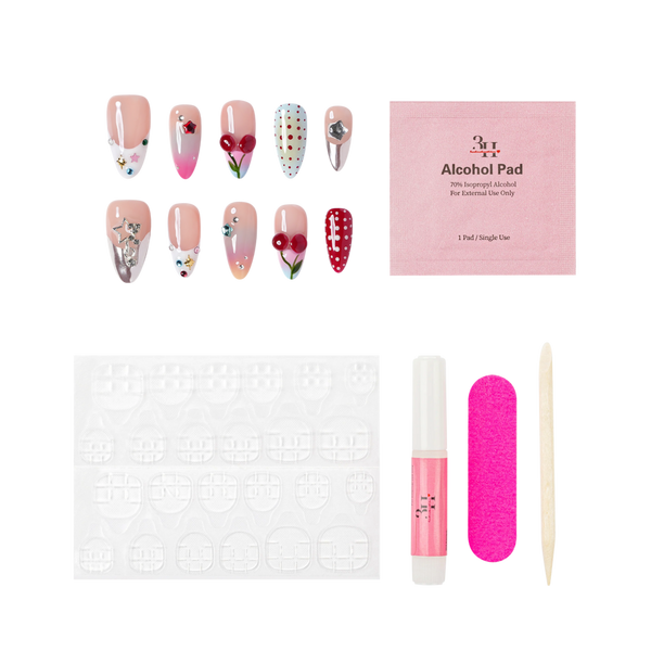 3H Nails NYC - Medium Almond Press-On Nails #5