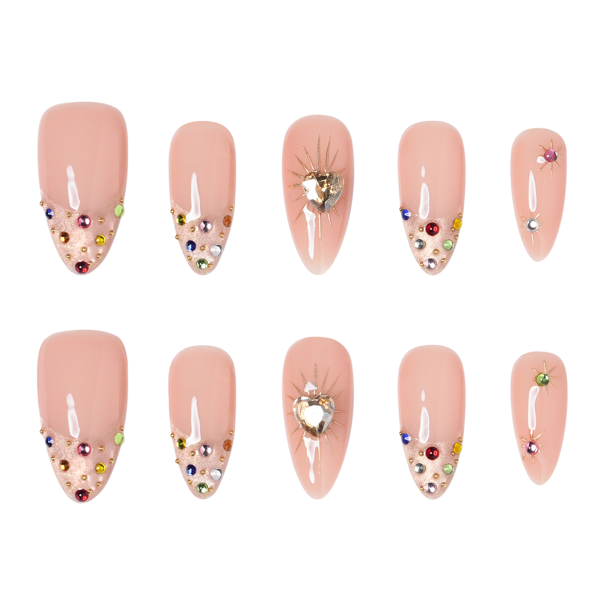 3H Nails Boston - Medium Almond Press-On Nails — фото 3