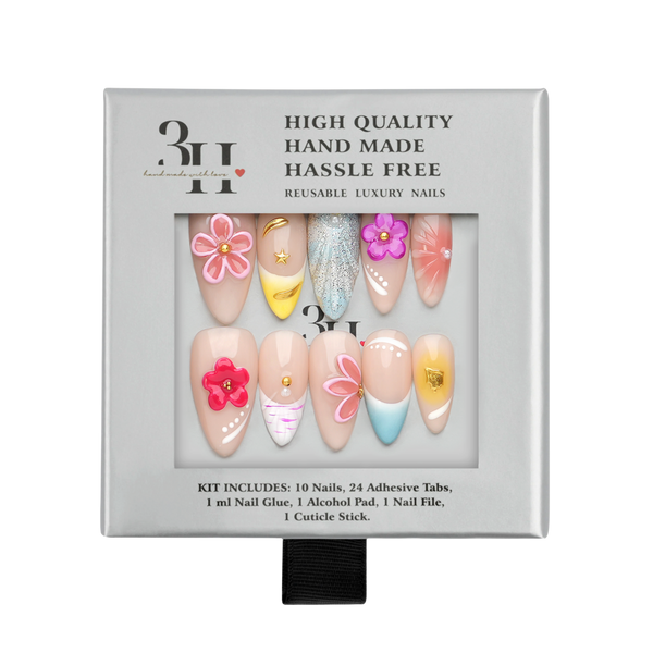 3H Nails Miami - Medium Almond Press-On Nails #4