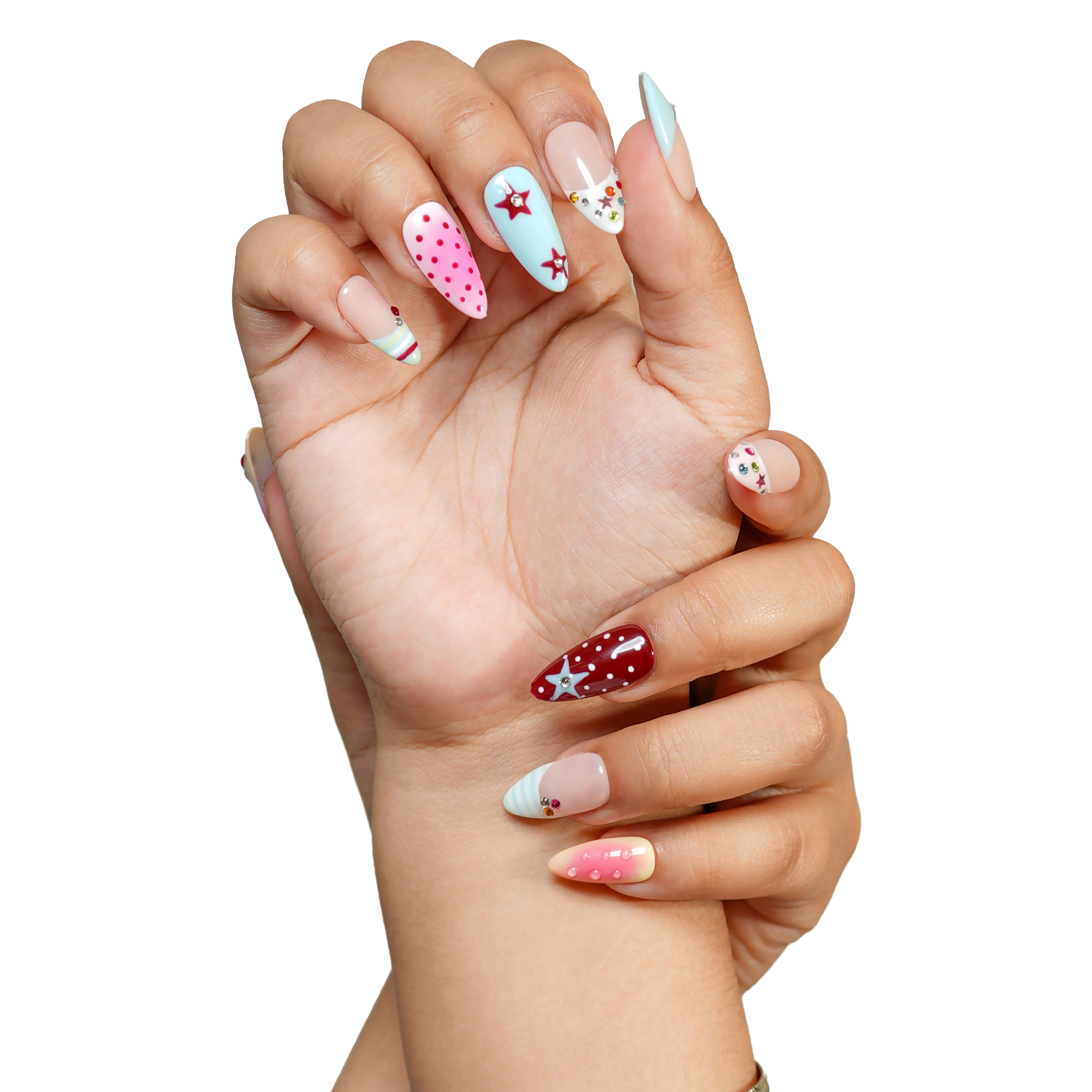 3H Nails LA - Medium Almond Press-On Nails — фото 3