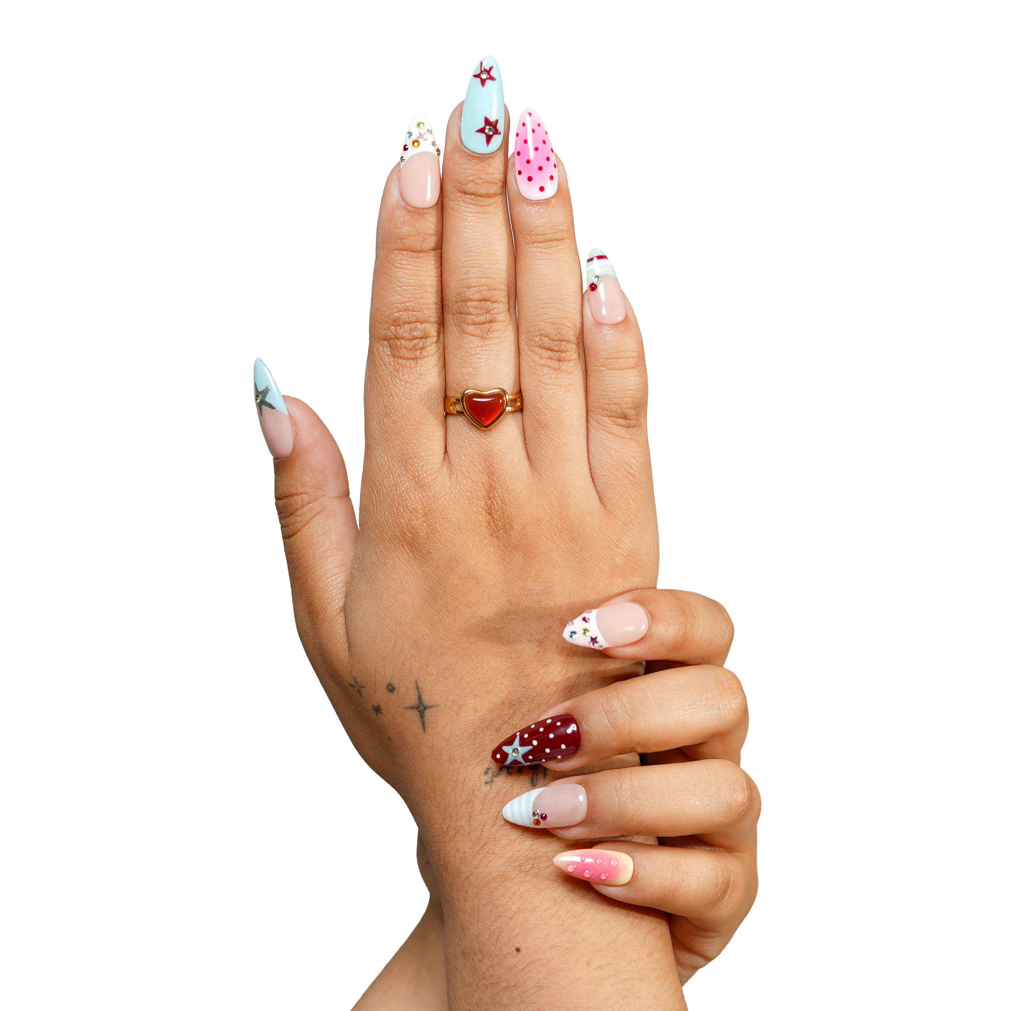 3H Nails LA - Medium Almond Press-On Nails — фото 4