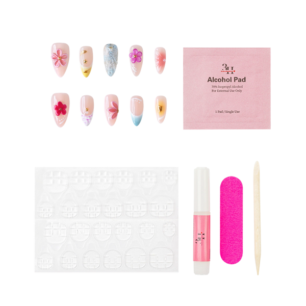 3H Nails Miami - Medium Almond Press-On Nails #5
