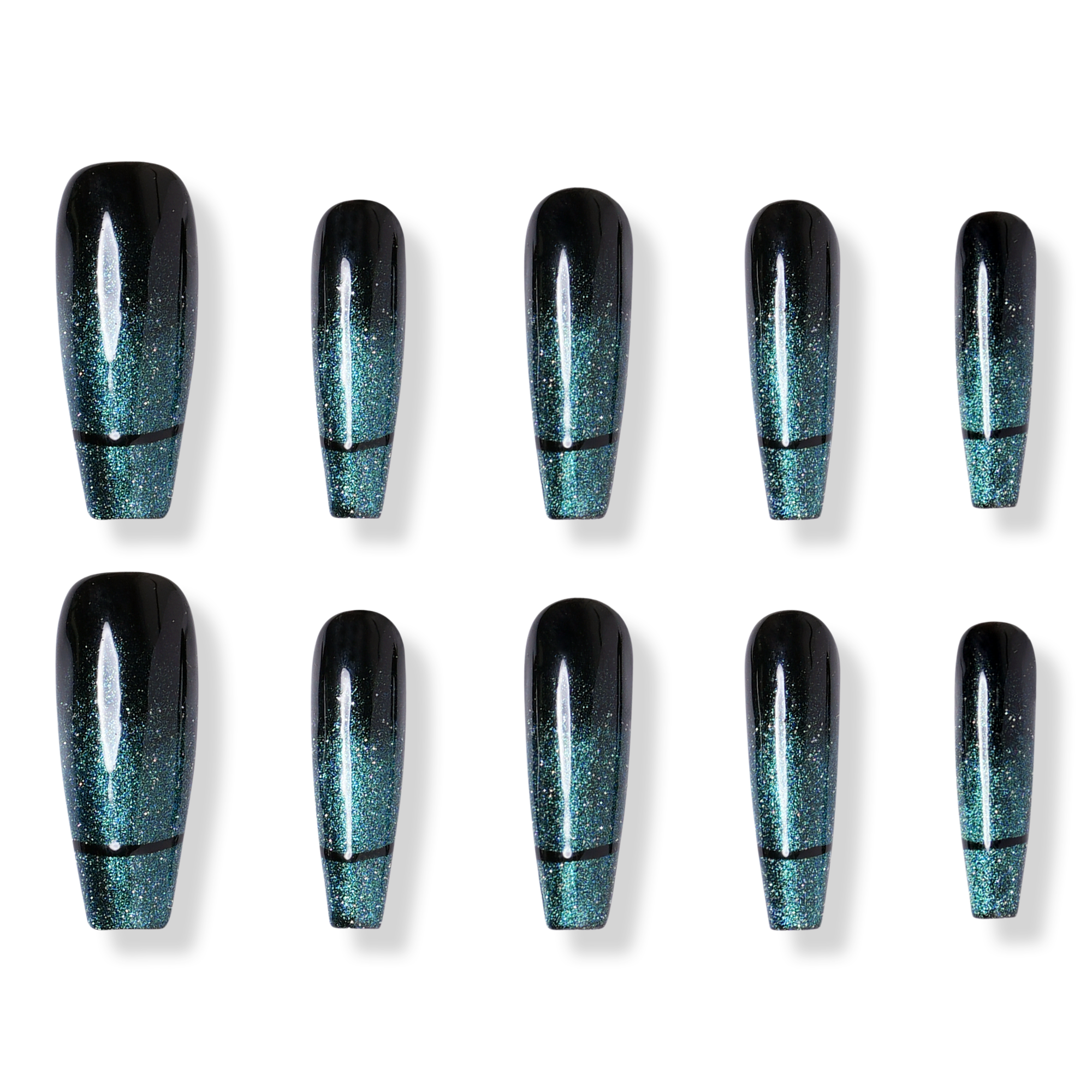 3H Nails Oceanic Aura - Long Coffin Press-On Nails