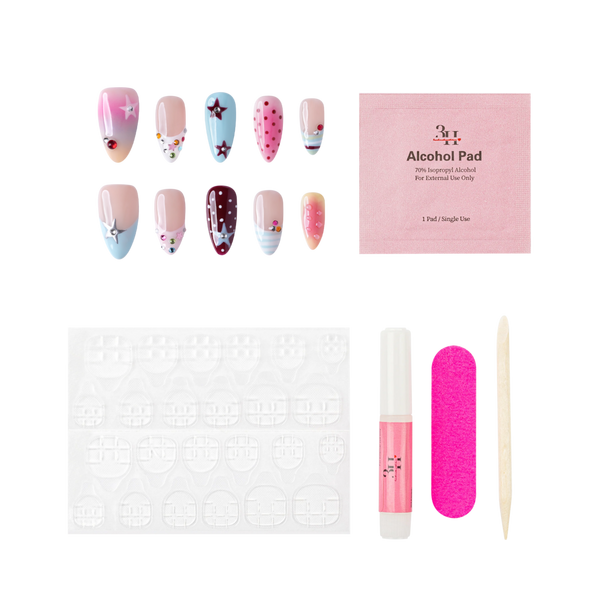 3H Nails LA - Medium Almond Press-On Nails #5
