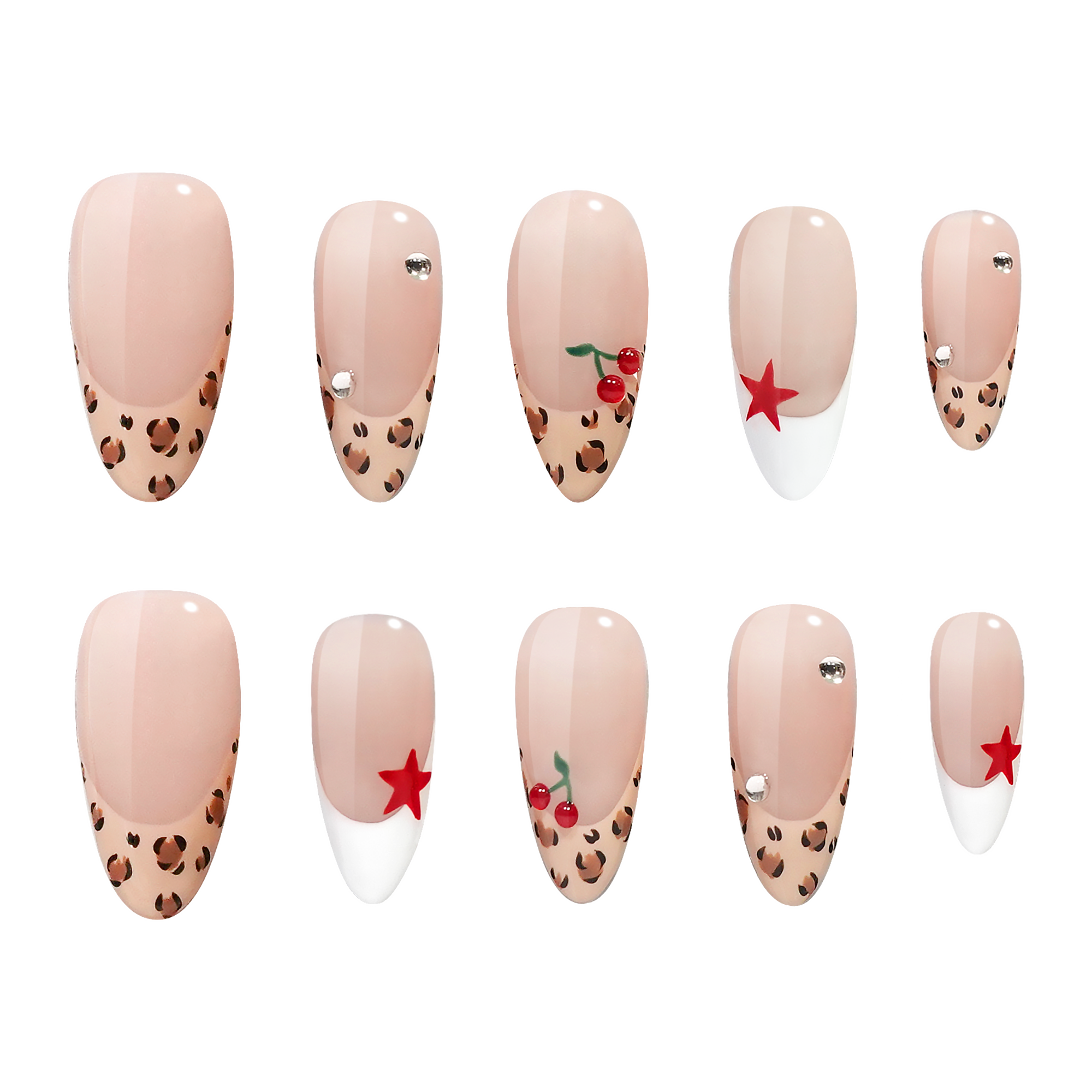 3H Nails Atlanta - Medium Almond Press-On Nails — фото 2