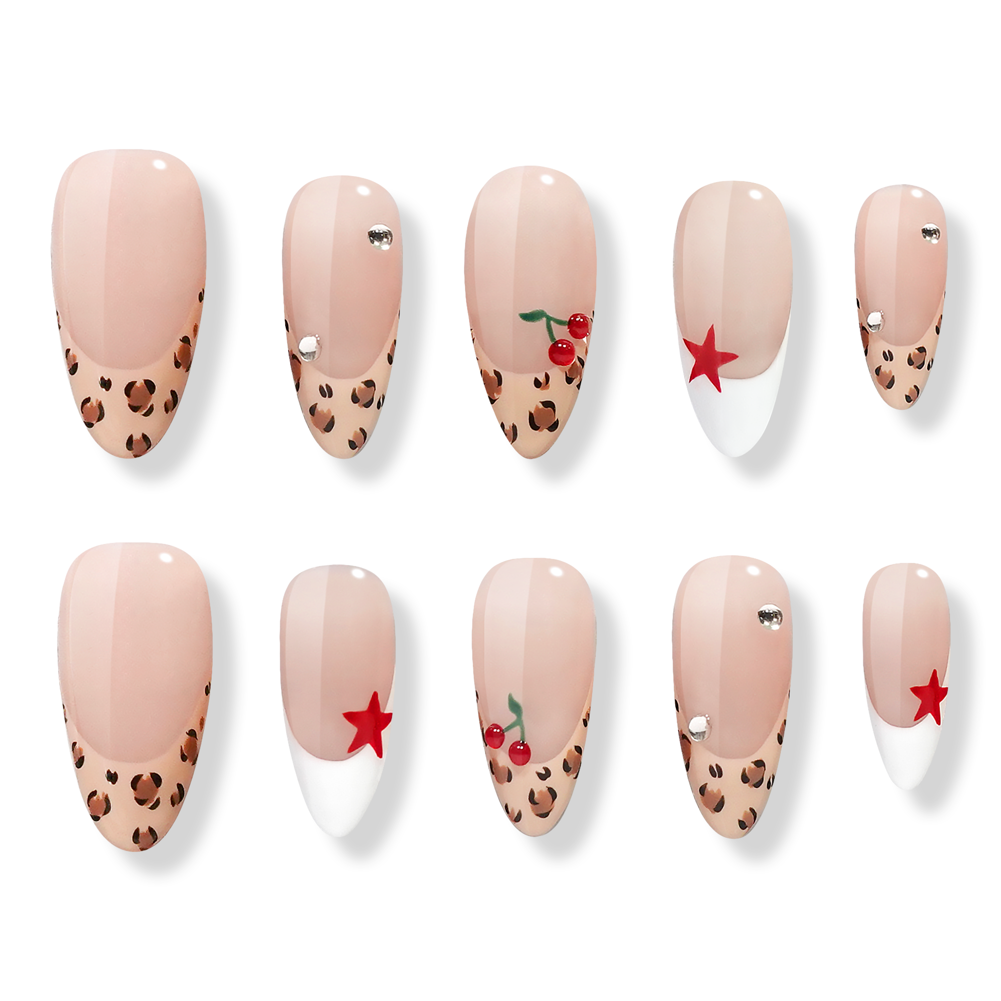 3H Nails Atlanta - Medium Almond Press-On Nails #1