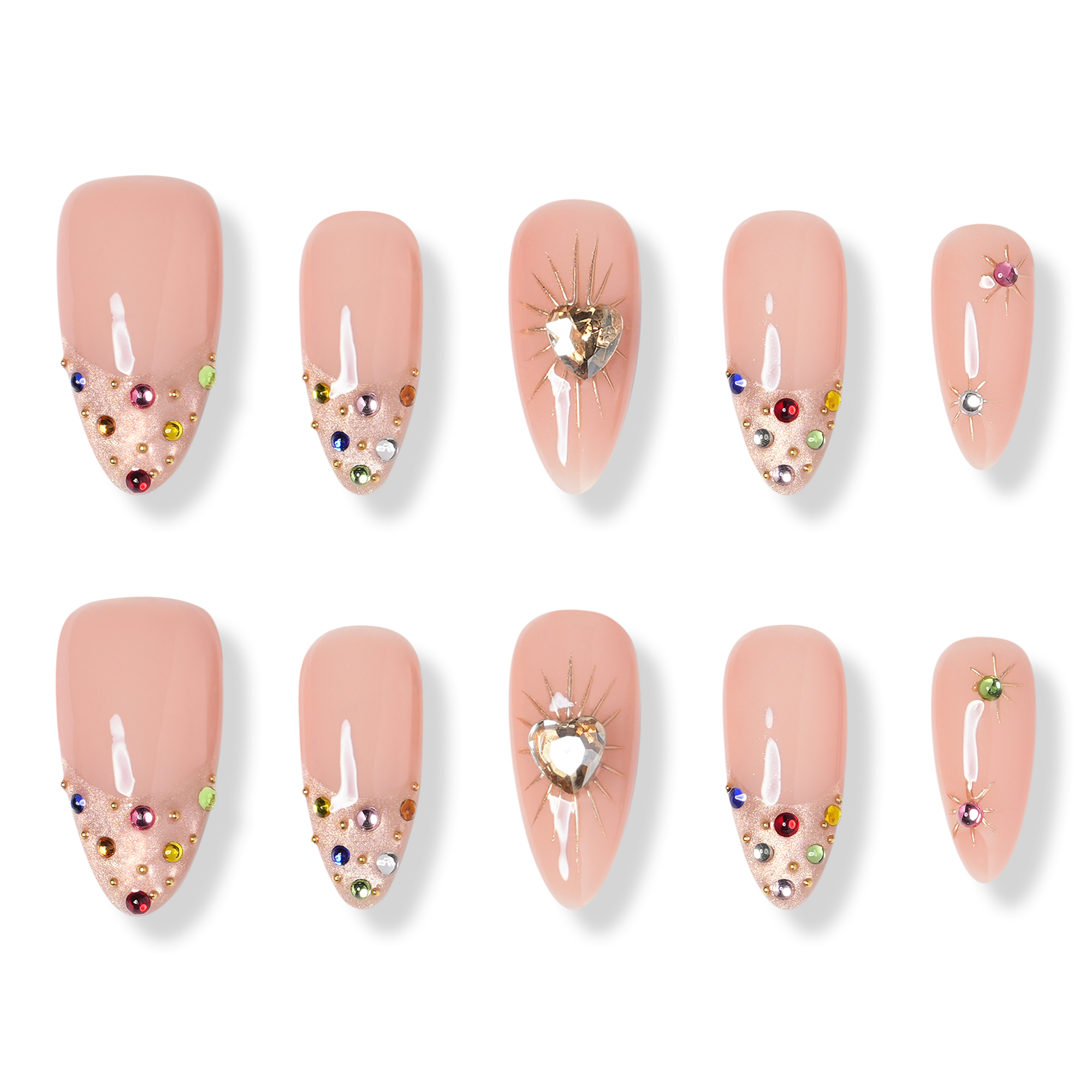 3H Nails Boston - Medium Almond Press-On Nails #1