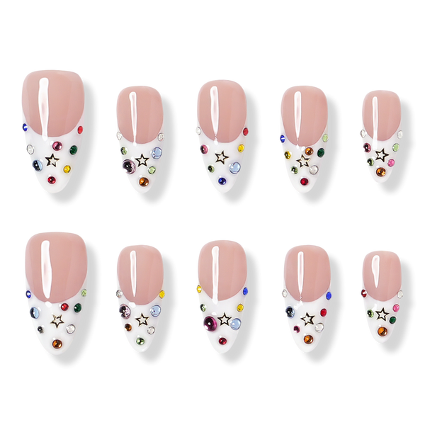 3H Nails Dallas - Medium Almond Press-On Nails #1