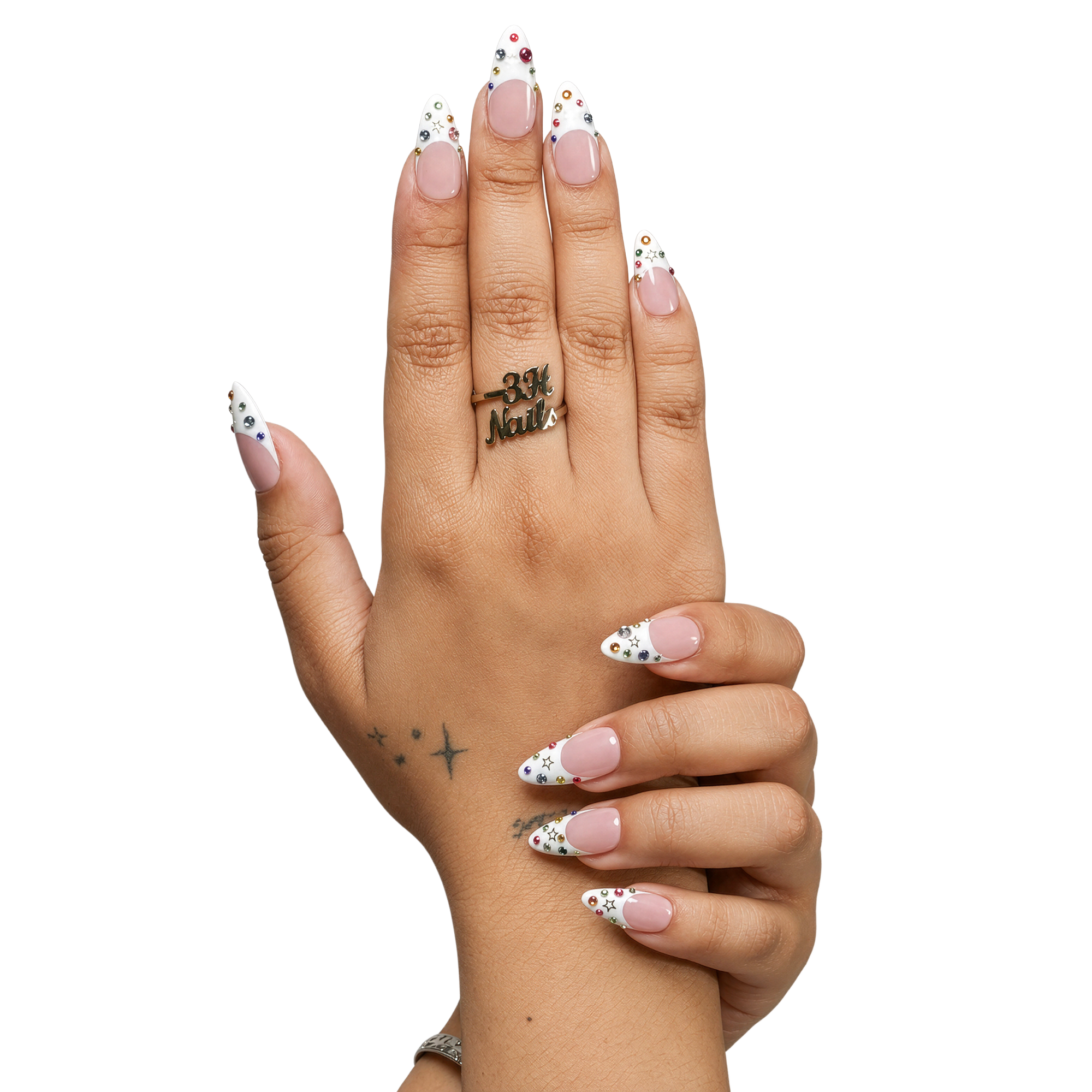 3H Nails Dallas - Medium Almond Press-On Nails — фото 4