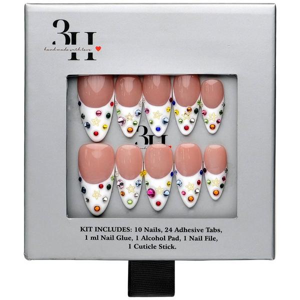 3H Nails Dallas - Medium Almond Press-On Nails #4