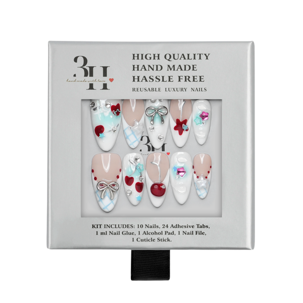 3H Nails Chicago - Medium Almond Press-On Nails #4