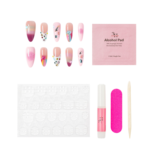 3H Nails San Francisco - Medium Almond Press-On Nails #5