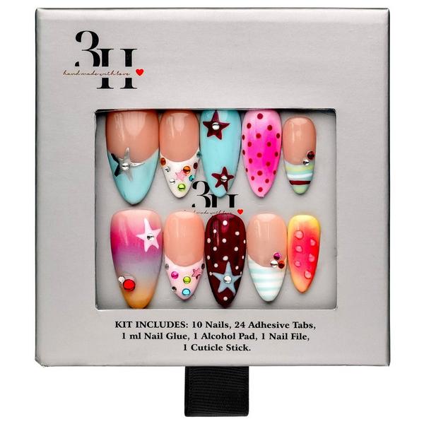 3H Nails LA - Medium Almond Press-On Nails #4