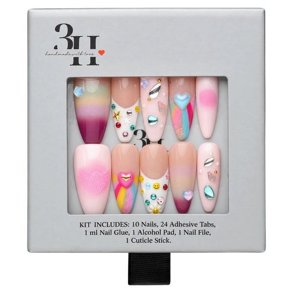 3H Nails San Francisco - Medium Almond Press-On Nails #4