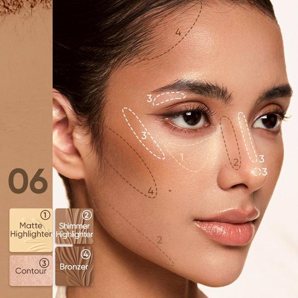 JudyDoll 2 IN 1 Highlighter Contour Palette #5