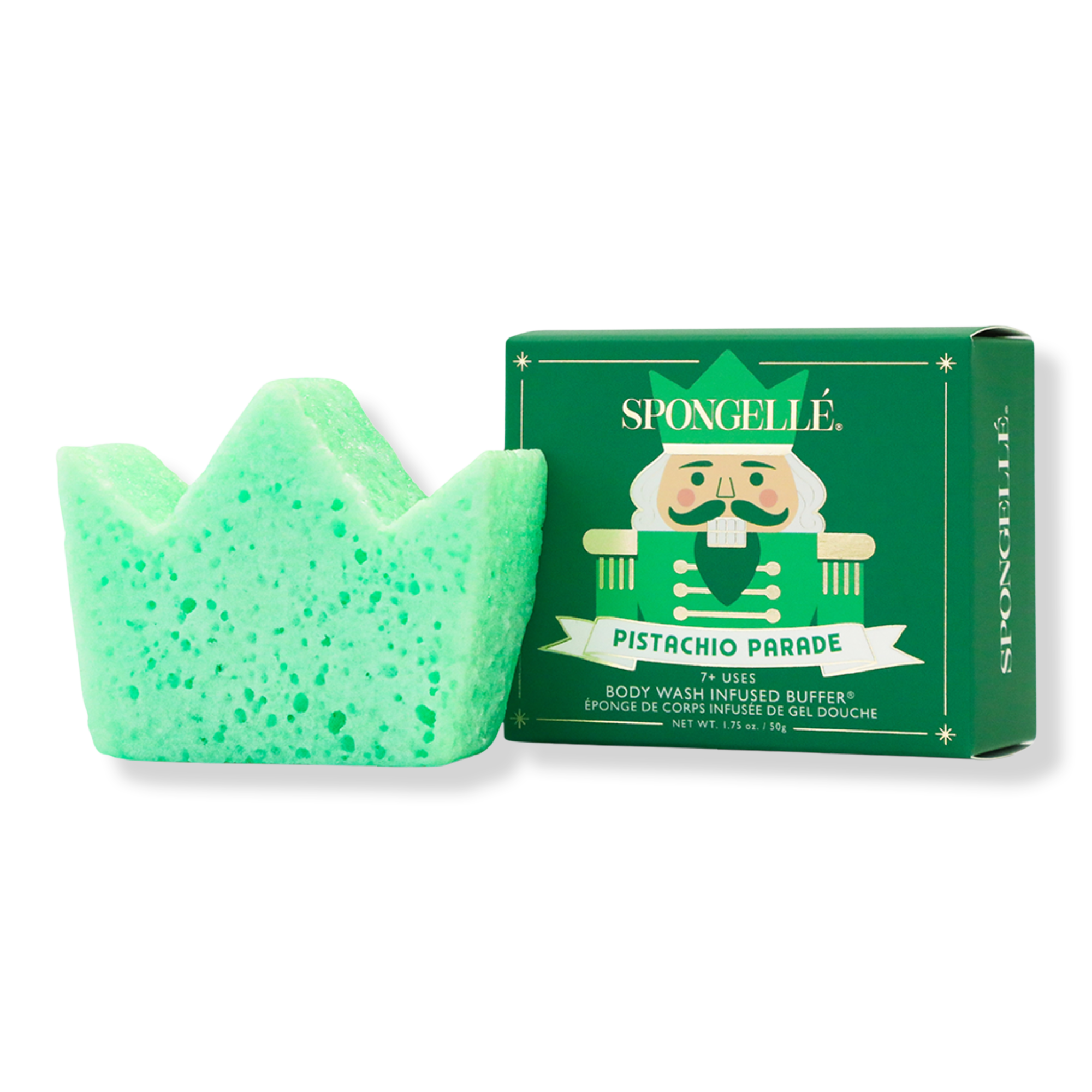 SPONGELLE Pistachio Parade Body Wash Infused Buffer #1