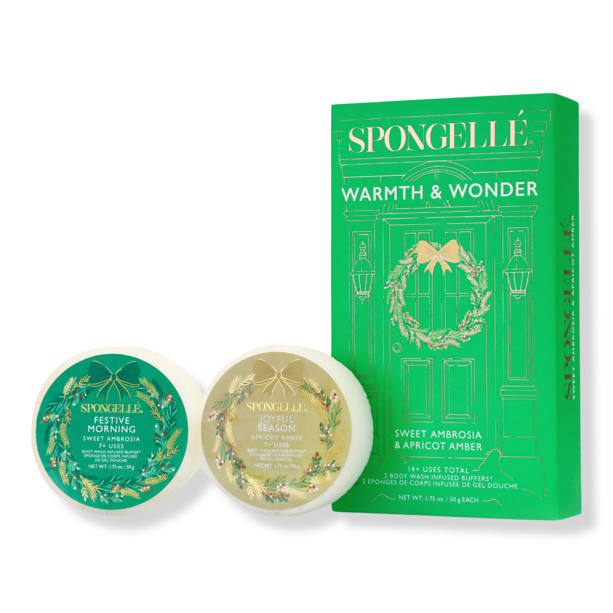 SPONGELLE Warmth & Wonder Body Wash Infused Buffers Gift Set #1
