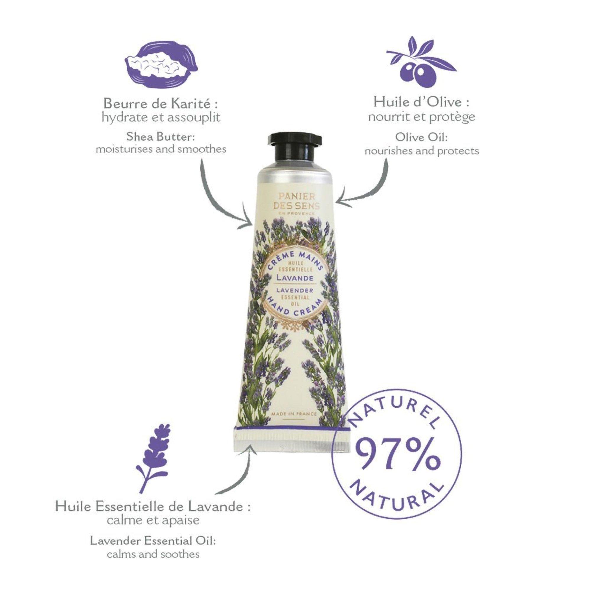 Panier Des Sens Lavender, Rose, and Verbena Hand Cream Set in a Tin Box — фото 4