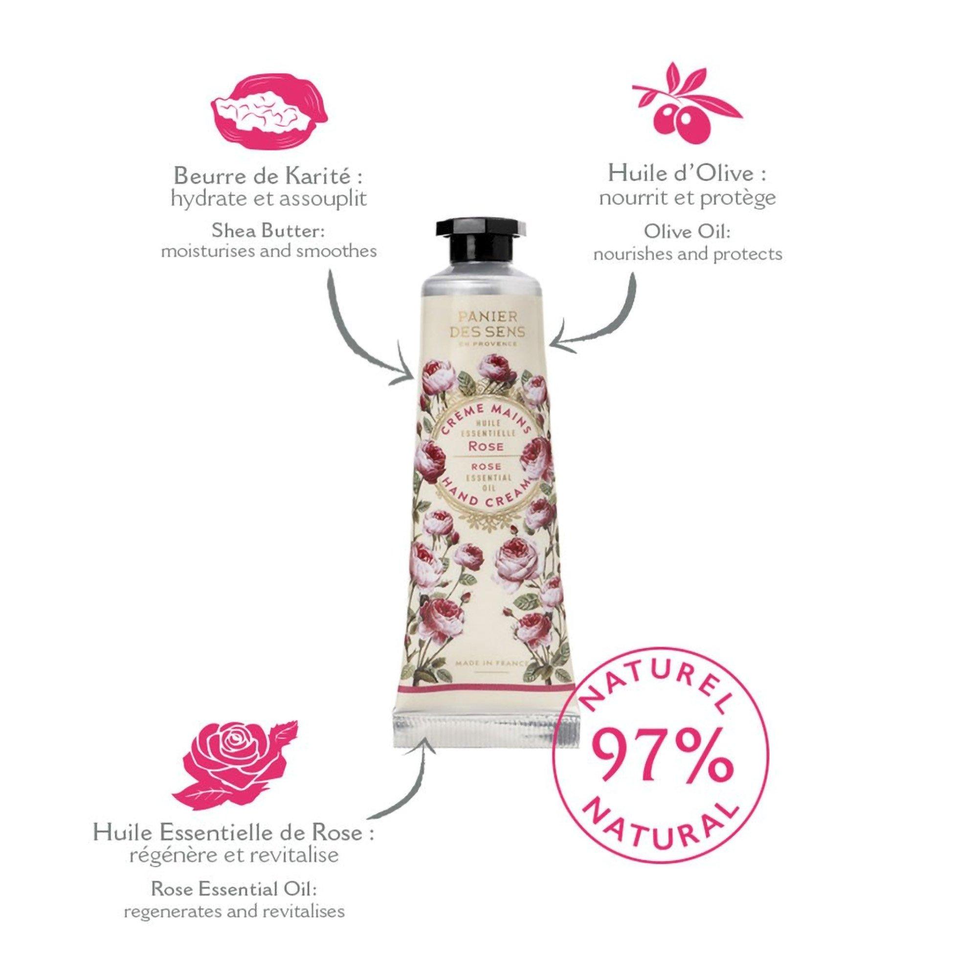 Panier Des Sens Lavender, Rose, and Verbena Hand Cream Set in a Tin Box — фото 5