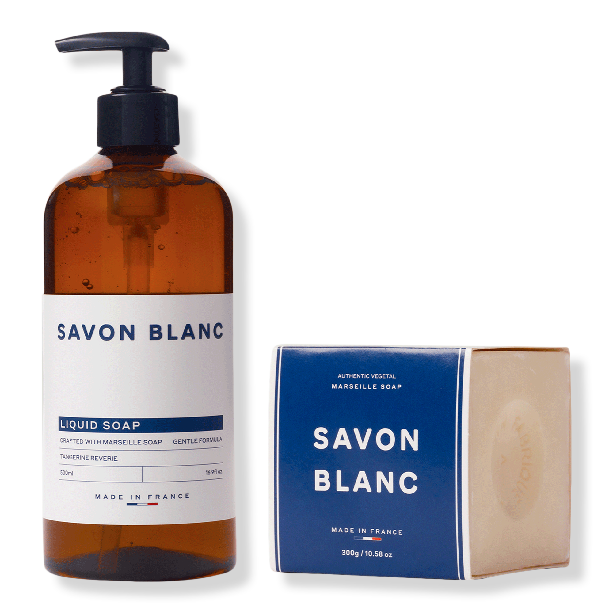 Savon Blanc - Tangerine Authentic Marseille Soap + Liquid Hand Soap Set ...