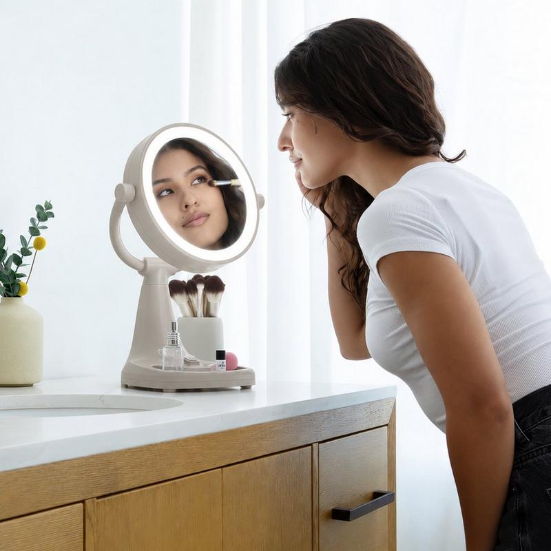 Zadro - Neutral Max Bright Lighted Makeup Mirror with 10X/1X