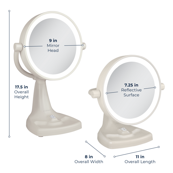 Zadro Max Bright Lighted Makeup Mirror with 10X/1X, Storage Tray #5