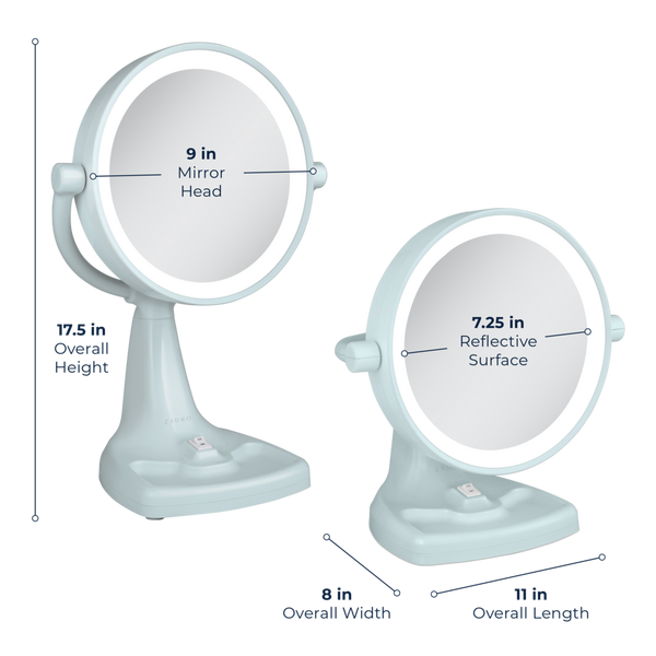 Zadro Max Bright Lighted Makeup Mirror with 10X/1X, Storage Tray #5