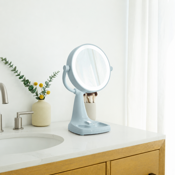 Zadro Max Bright Lighted Makeup Mirror with 10X/1X, Storage Tray #7