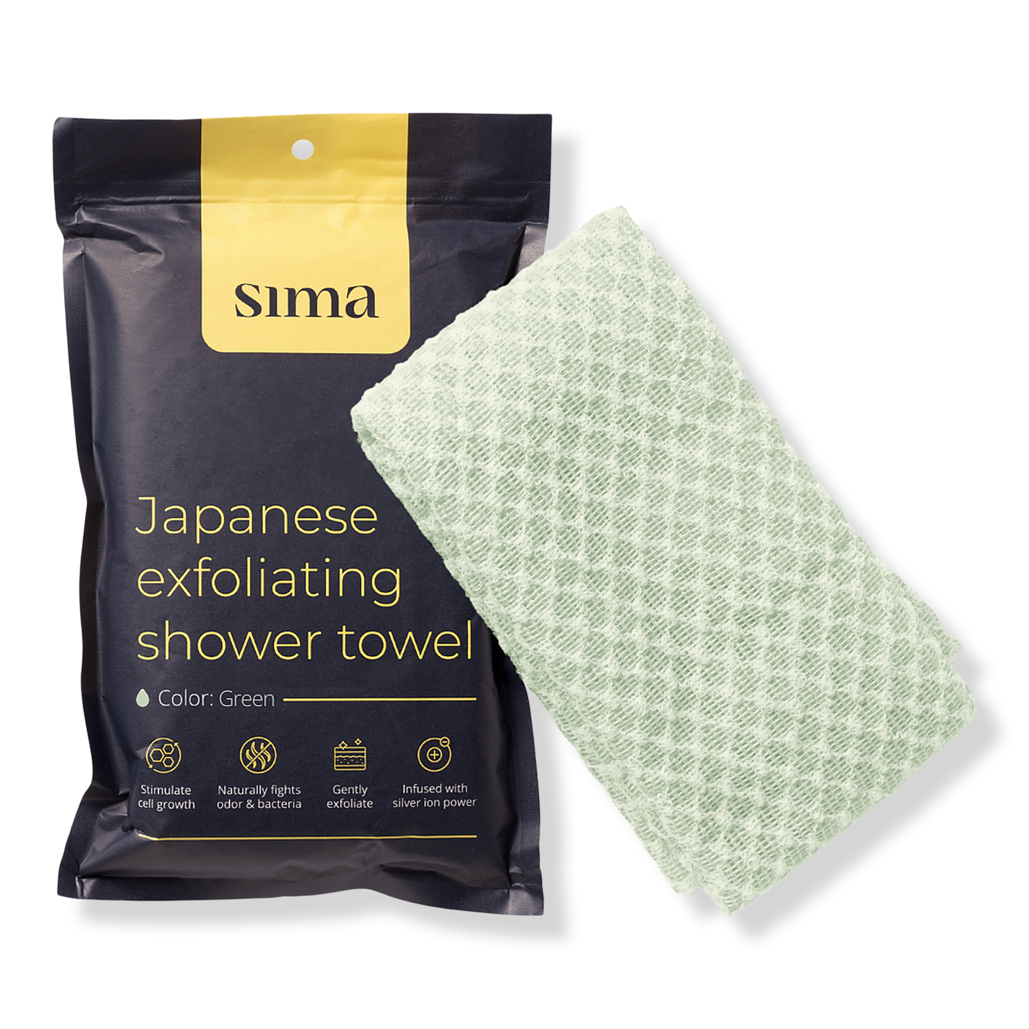 Sima Japanese Exfoliating Antibacterial Shower Towel #1