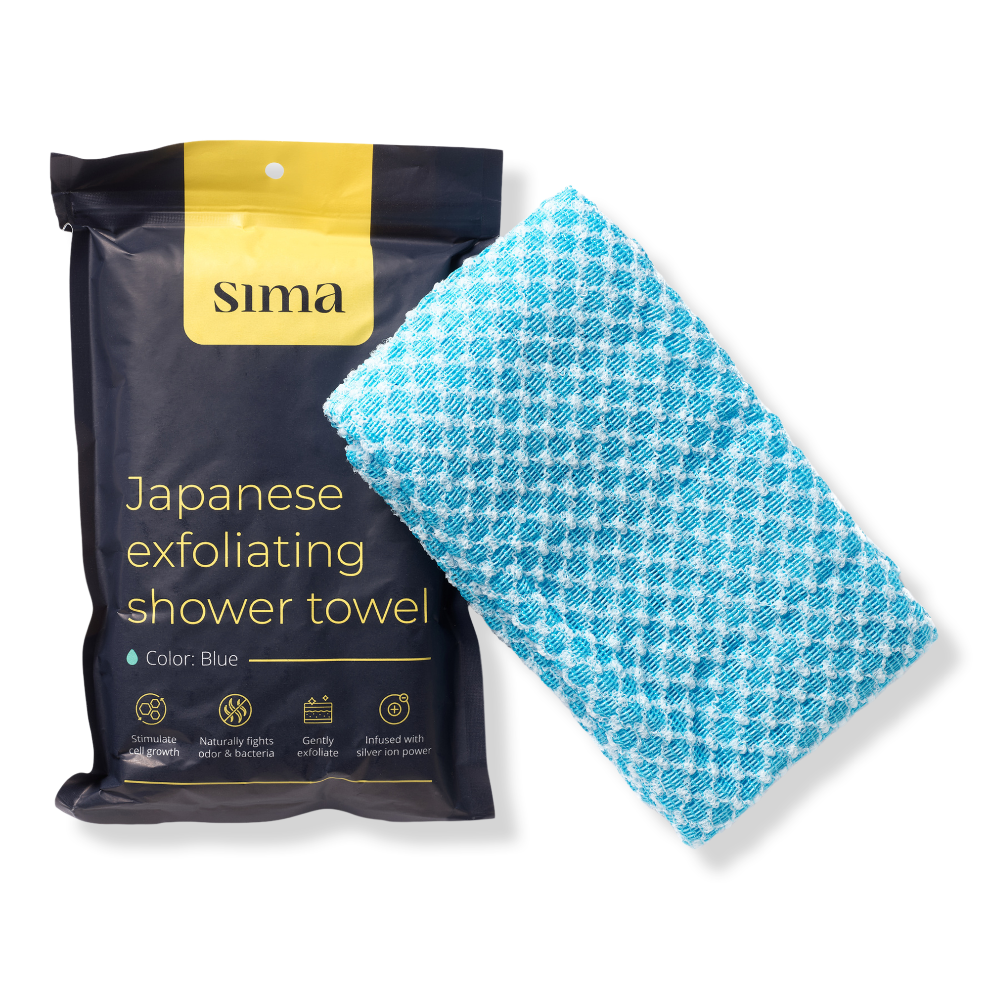 Sima Japanese Exfoliating Antibacterial Shower Towel #1