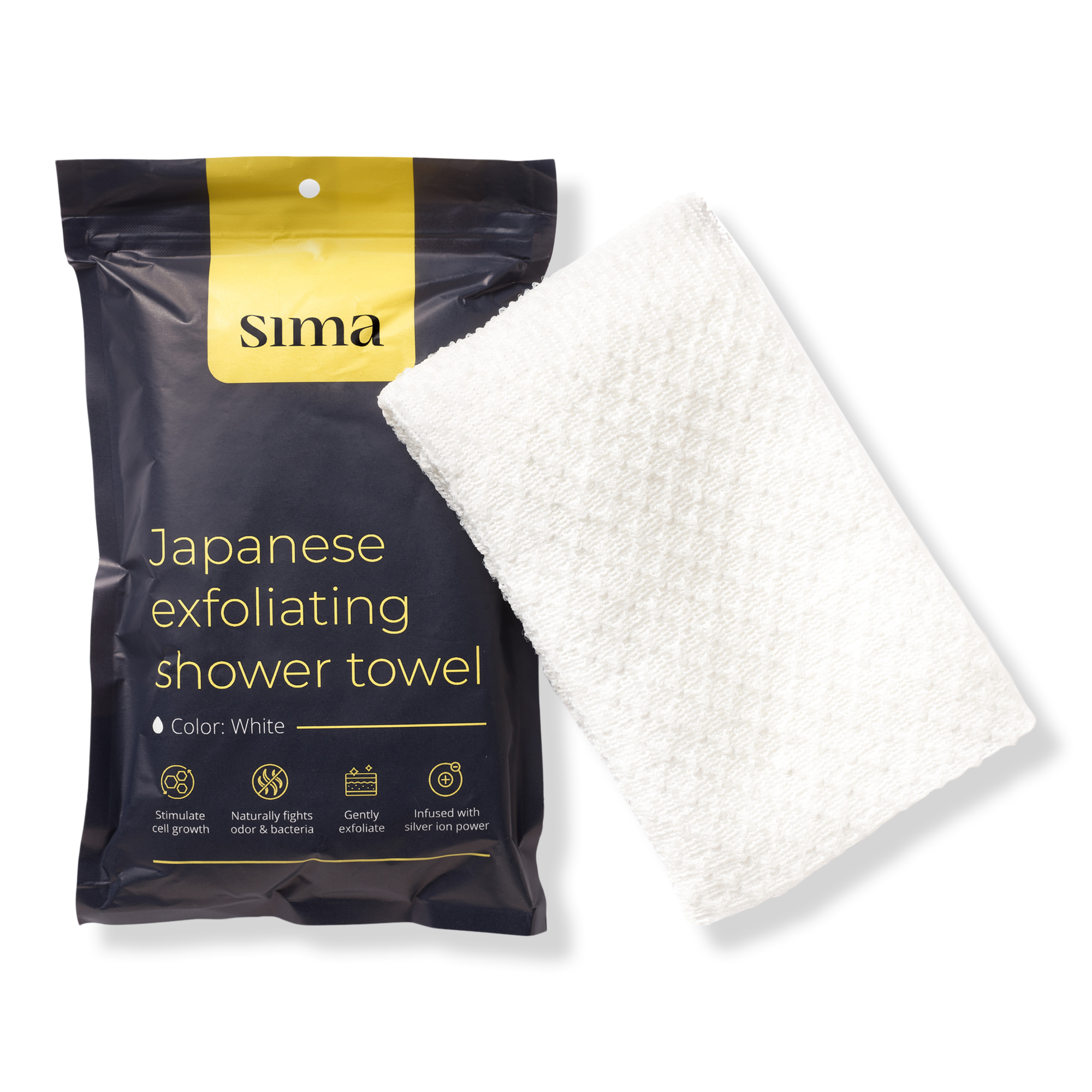 Sima Japanese Exfoliating Antibacterial Shower Towel #1