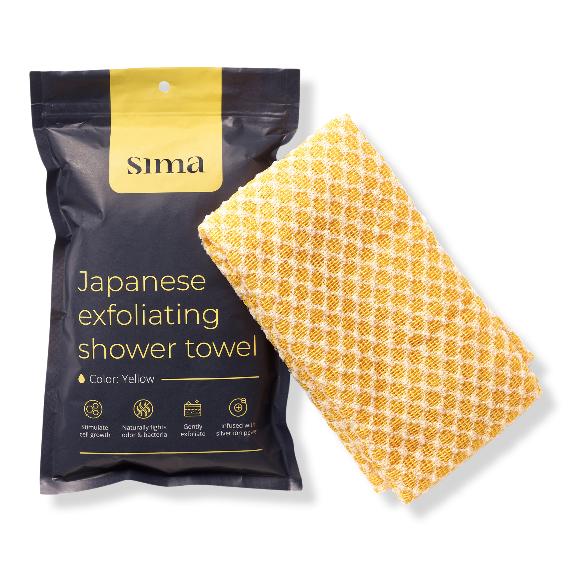 Sima Japanese Exfoliating Antibacterial Shower Towel #1