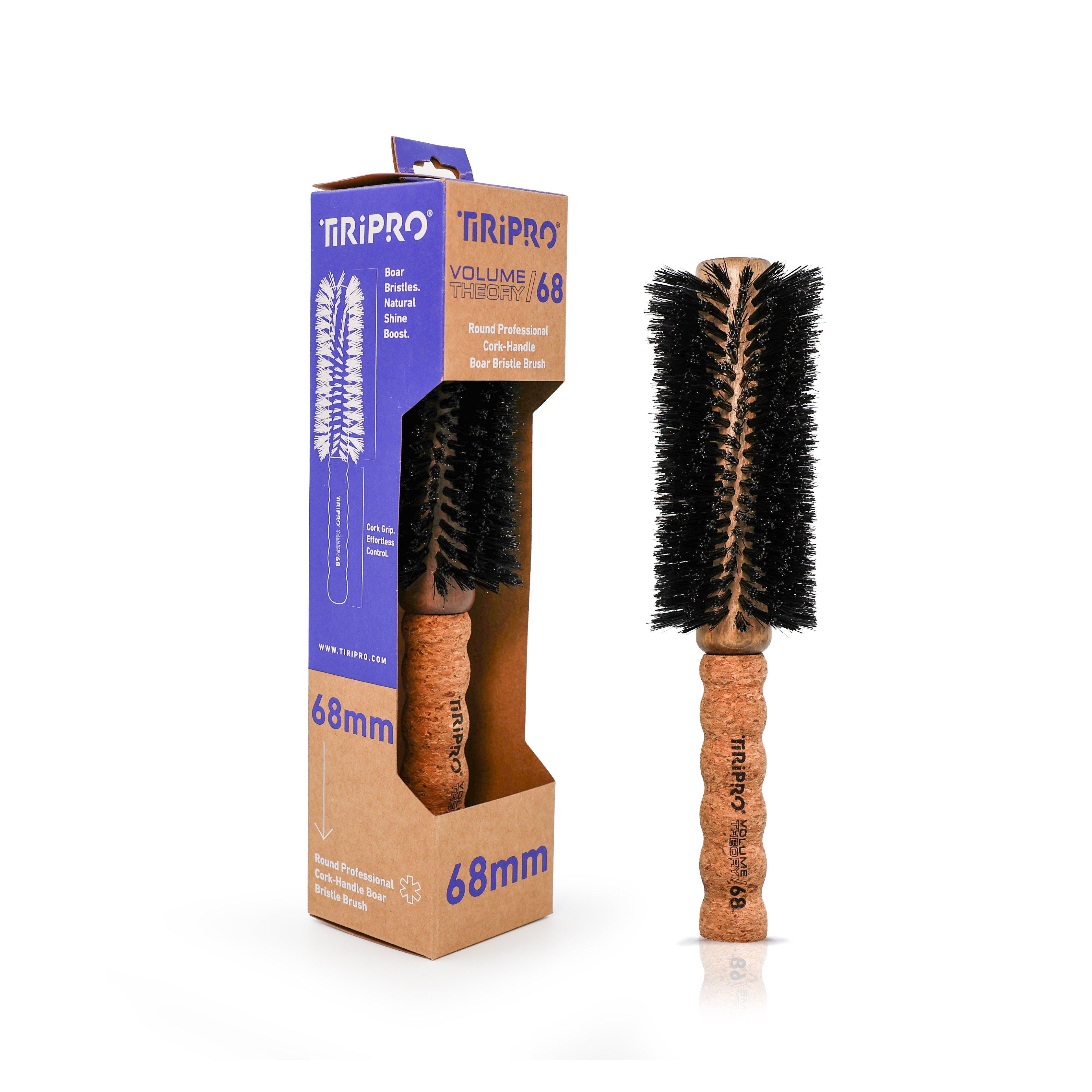 Tiri Pro Volume Theory Professional Cork Handle Boar Bristle Round Brush — фото 2