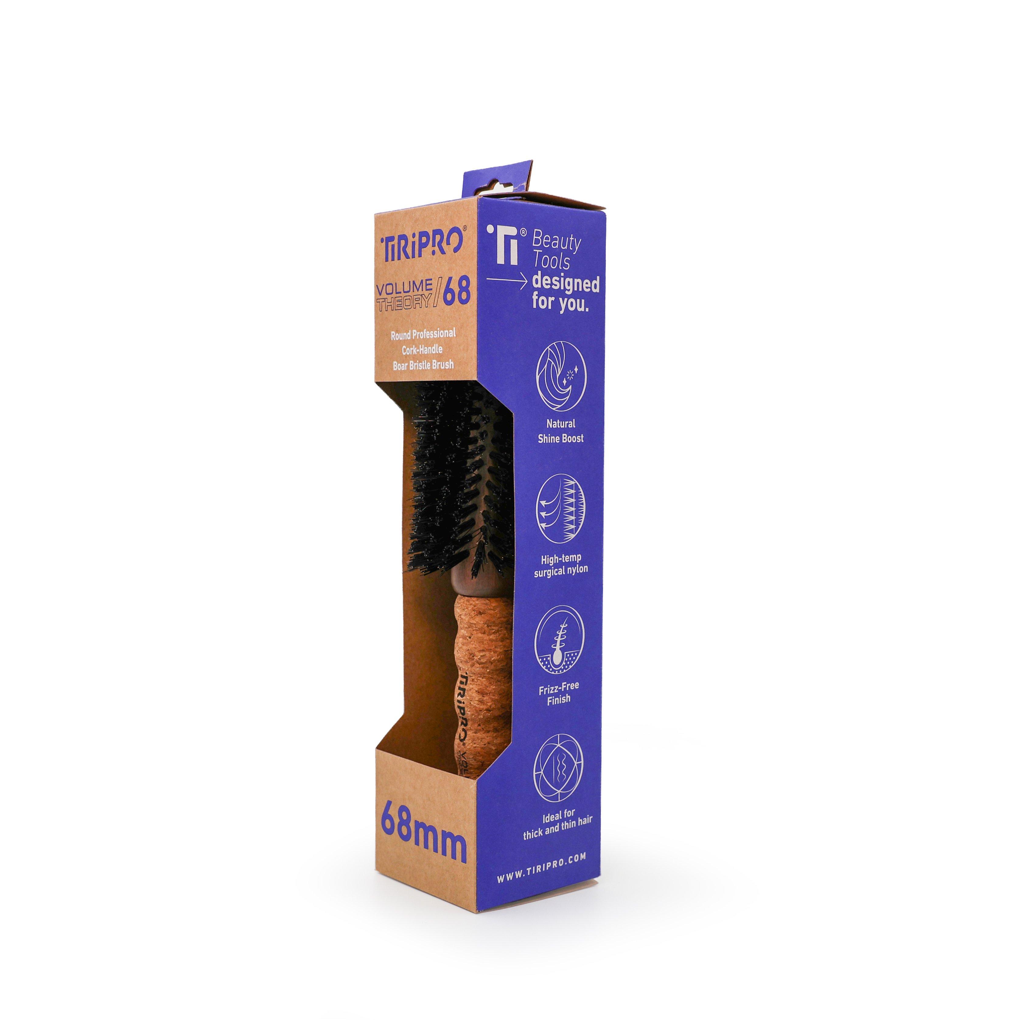 Tiri Pro Volume Theory Professional Cork Handle Boar Bristle Round Brush — фото 3