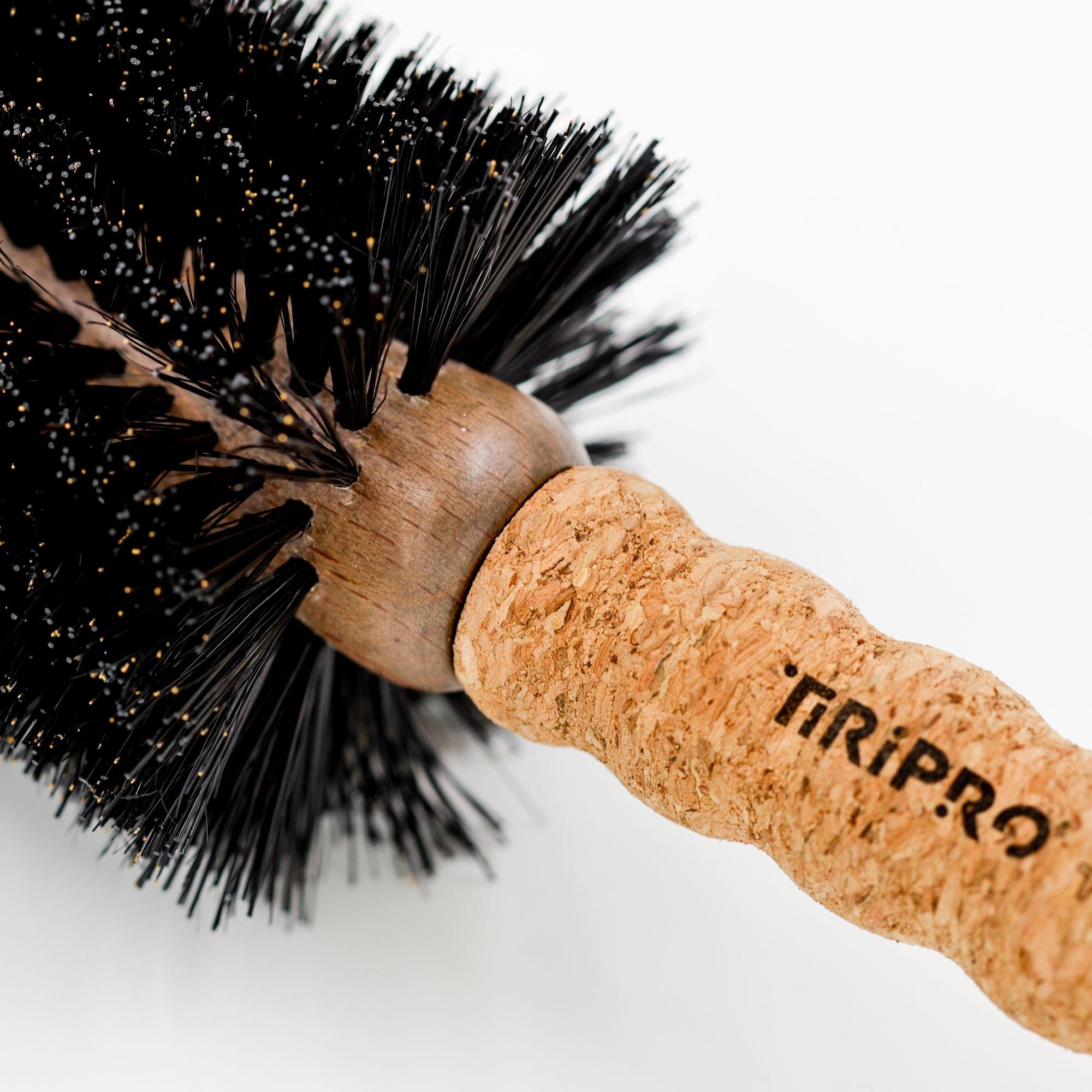 Tiri Pro Volume Theory Professional Cork Handle Boar Bristle Round Brush — фото 4