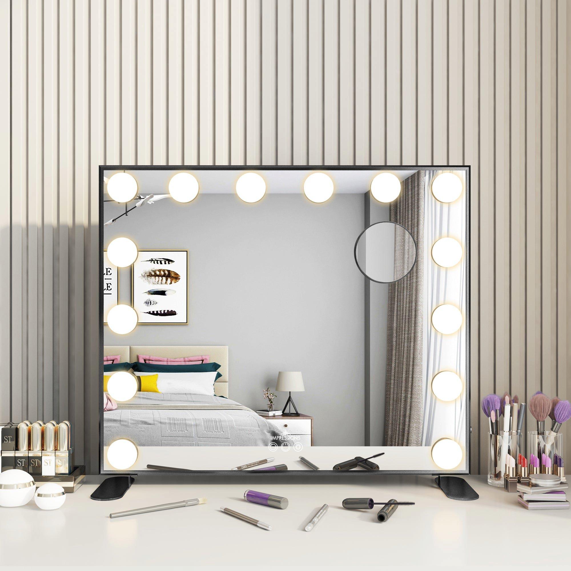 Impressions Home Hollywood Tri-Tone Plus Makeup Mirror, цвет: Шампань золотой — фото 5